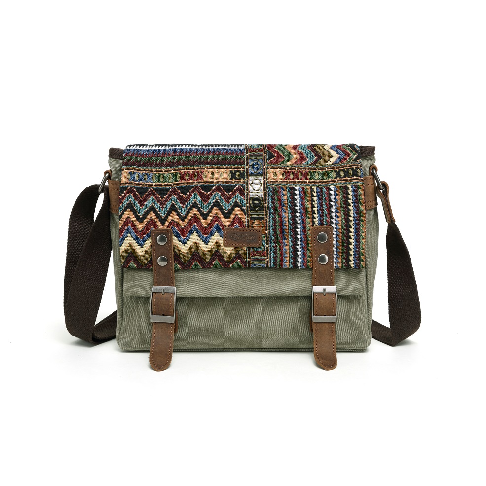 Canvas Shoulder Bag SB 353 (Green) – Davan Designs