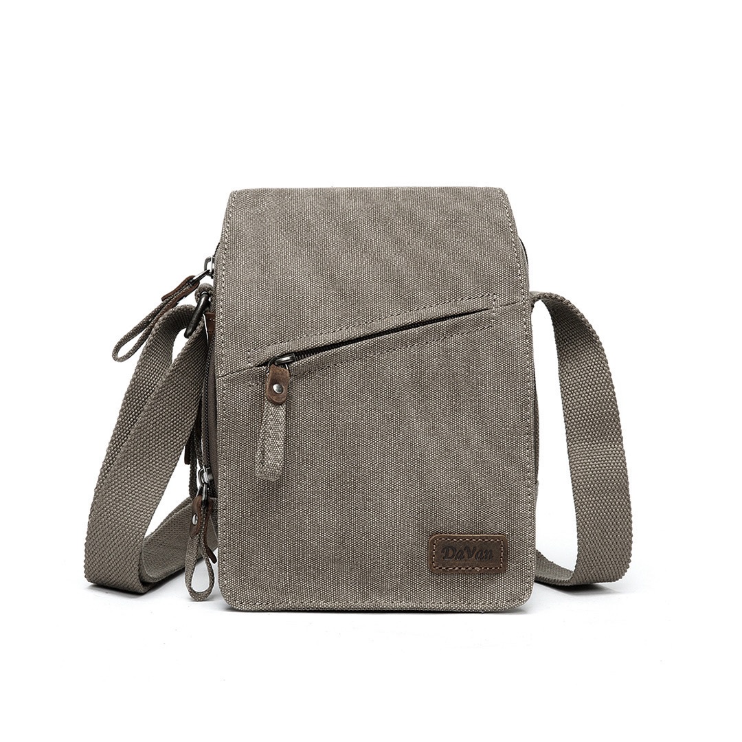 Small Canvas Shoulder Bag SB 393A (Brown) – Davan Designs