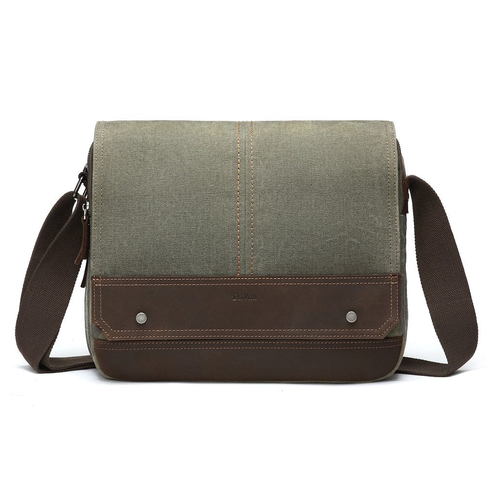 Canvas Messenger Bag MB 8848 (Green) – Davan Designs