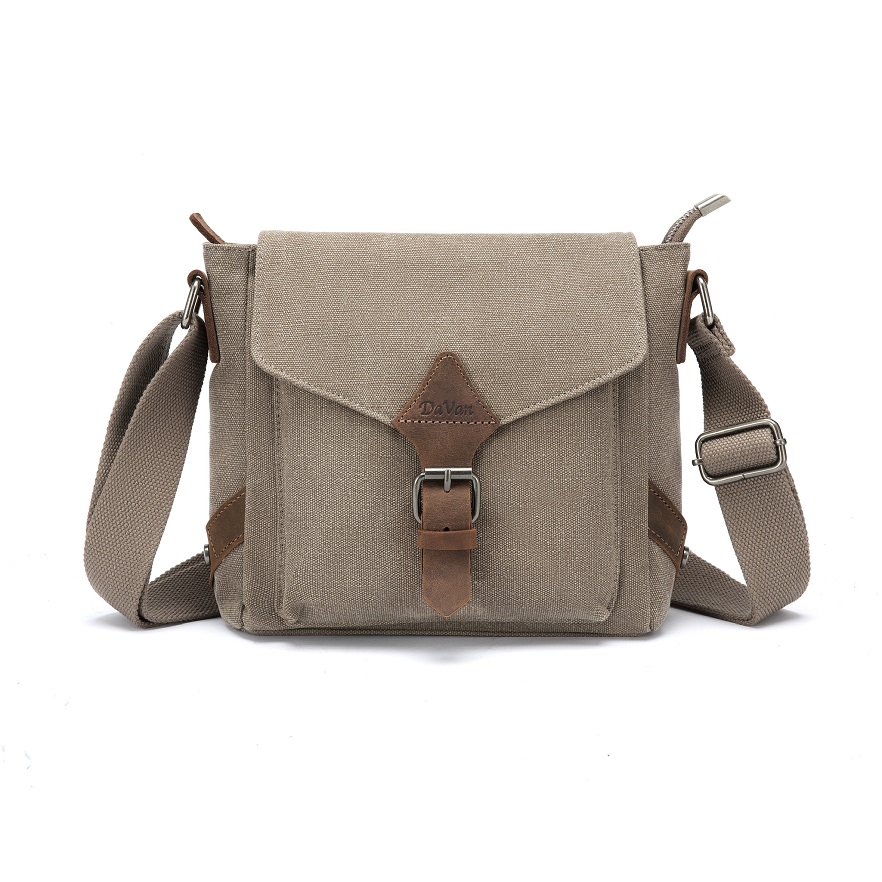 Small Canvas Shoulder Bag SSB 610 (Brown) – Davan Designs